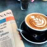 A really good cappuccino at Rawberry with the Financial Times