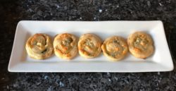 roquefort cheese pinwheels in the KD kitchen