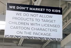 MOMs no kid marketing sign