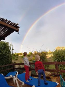 rainbow at Elorina in Lido di Noto Sicily