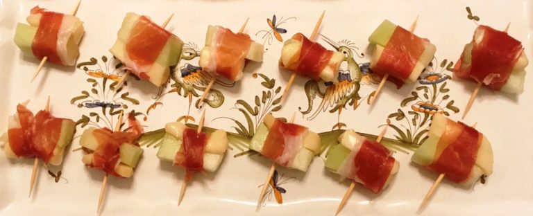 les moustiers platter of melon, telegigio prosciutto horses doovers