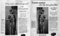 Kotex Ad with Lee Miller from Vintage Daily