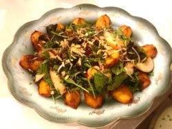 Joe Raffa's preparation of Peach & Nectarine Salad from Charred & Scruffed