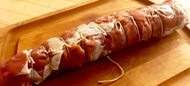 close up of prepped pork tenderloin