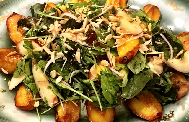 Peach u0026 Nectarine Salad With Slivered Almonds