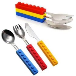 Lego like cutlery from The Happy Place On Earth