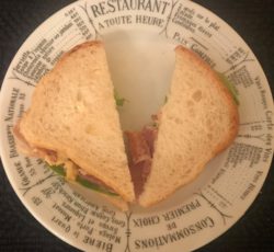 Best Buns sandwich on Pillivuyt Plate