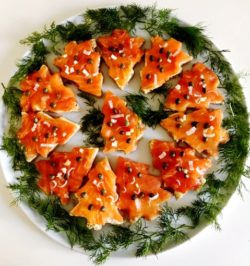 Kitchen Detail Smoked Salmon Christmas Wreaths