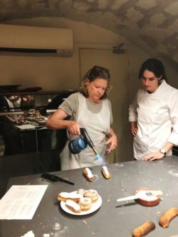 Vicky Sacket learning a pastry skill at La Cuisine Paris