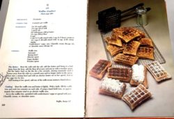 Page from Lenotre cookbok with waffle recipe for Father's day