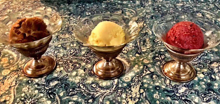 Three granita servings