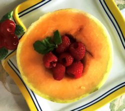 melon with raspberries and port recipe from Jacqueline Panel, American and French Revolutions