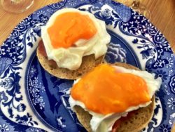 Eggs Benedict made with Burford Brown eggs