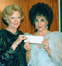 Joan Kroc and Elizabeth Taylor AIDS donation