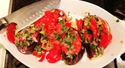 the result of our eggplants with anchovies recipe
