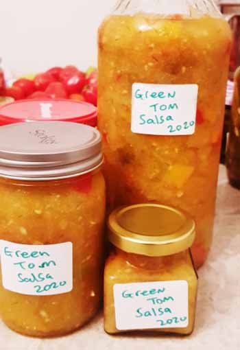 Green (Un-ripe) Tomato Salsa For Canning