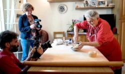 New York Times photo filming Pasta Grannies