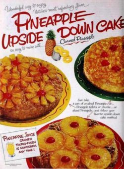 1940 upsidedown cake ad found on Pinterest