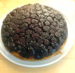 KD version of Gourmet Sweets blackberry upside down cake