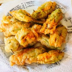 Zucchini flowers from Erin French recipe in KD kitchen