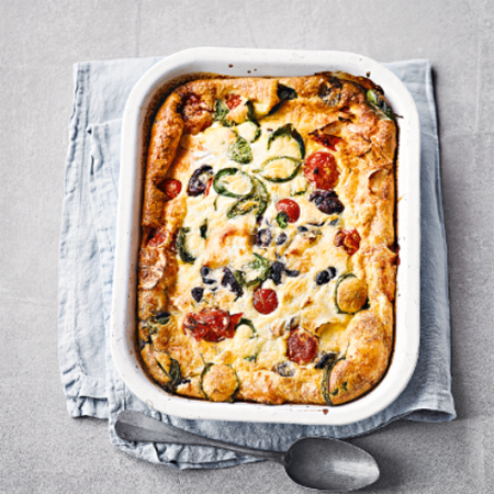 Tomato and Goat Cheese Clafoutis