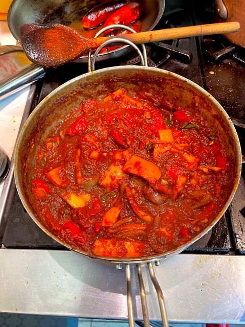 Peppers Stewed With Red Wine