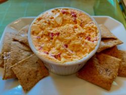 Mike & Ted Lee pimento cheese with sourdough crackers