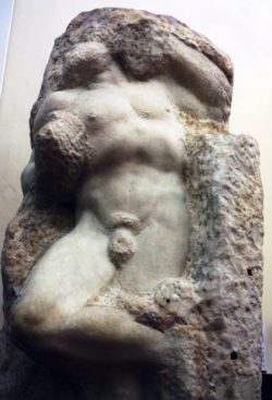 Michelangelo awakening slave from Museo laccademia website