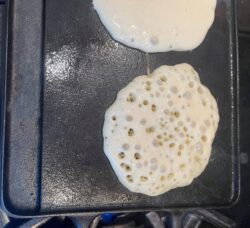 sourdough pancakes on the grill