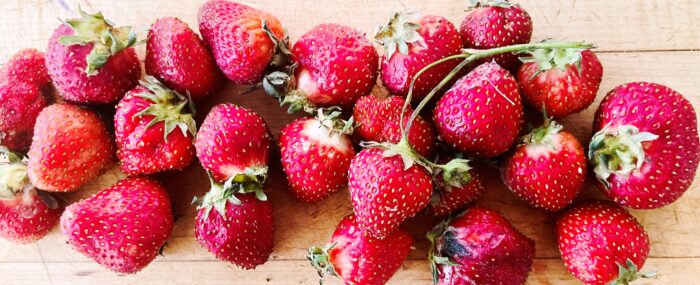 Fresh strawberries close-up