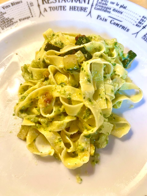 Tagliatelle with Zucchini Cream