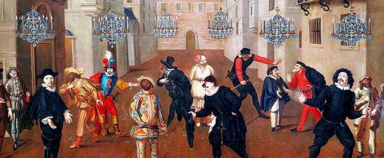 anonymous commedia dell arte painting72