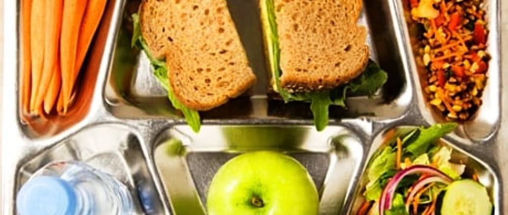 School lunch from food tank