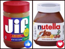 Jif vs Nutella from Nerd & Nostalgia FB page