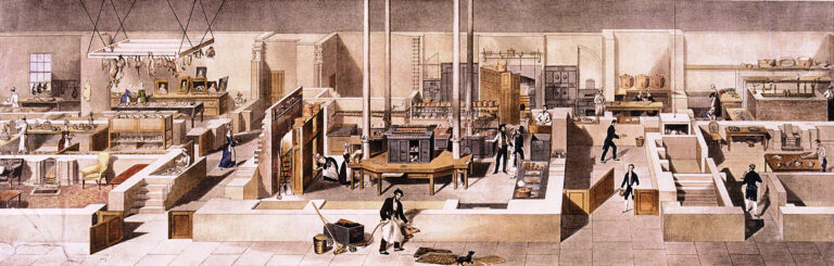 Historic view of the Reform Club kitchen associated with Alexis Soyer, source: Wikipedia