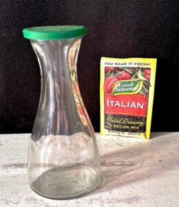 Etsy photo of Good Seasons cruet and salad dressing mix