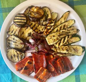 Platter of grilled vegetables in Bologna